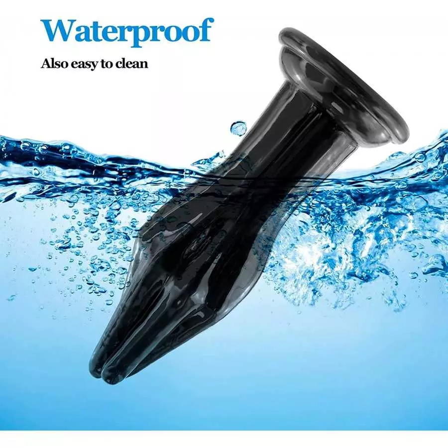 Realistic Hand Dildos, 9.9 inch Huge Butt Plugs with Suction Cup, Soft Prostate Massage for Men, Women,Black