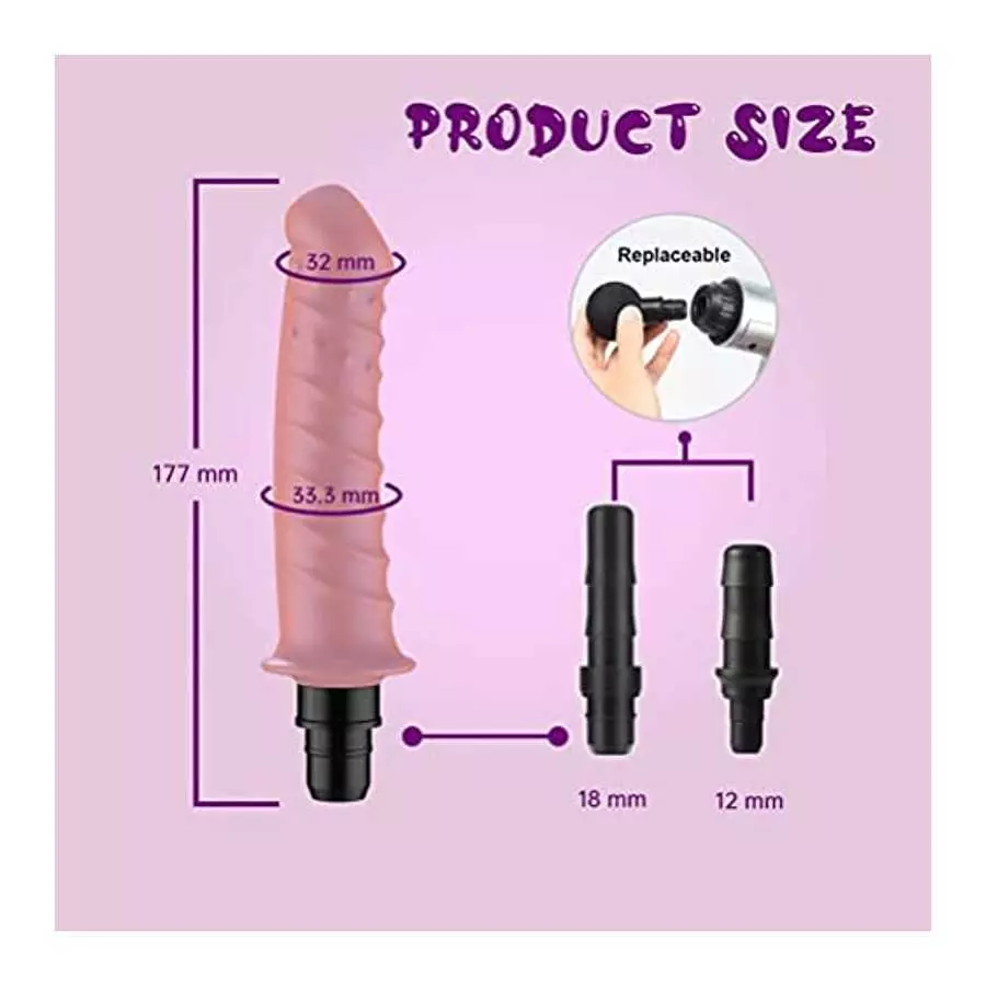 Glans Big Thick Dildo with Portable Muscle Massage Gun Accessories, Huge Realistic Dildo for G-spot, Fake Penis Adult Sex Toy fo