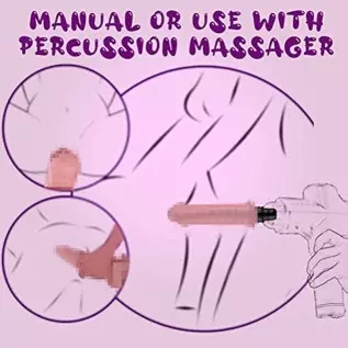 Glans Big Thick Dildo with Portable Muscle Massage Gun Accessories, Huge Realistic Dildo for G-spot, Fake Penis Adult Sex Toy fo