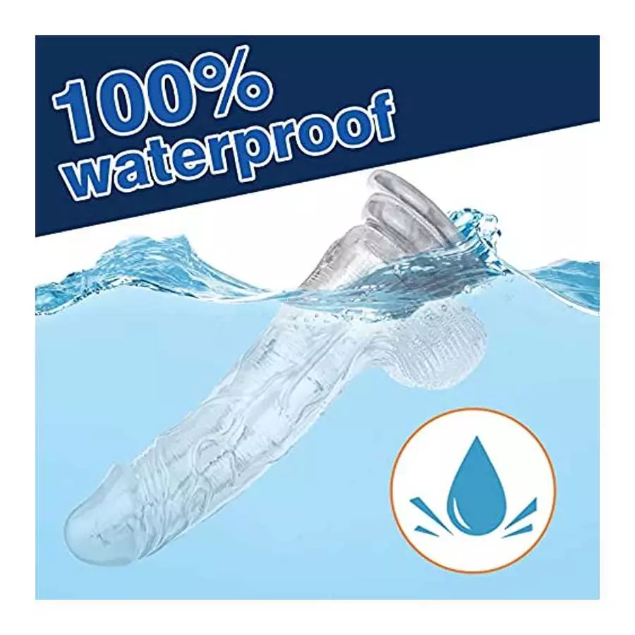 Realistic Dildo for Women Sex Toy,10 Wobble& Vibrations Clear Realistic Vibrator,with Strong Suction Cup,for Hands-Free,for Vagi