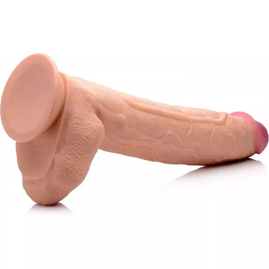 Raging Rhino 17 Inch Veiny Dildo With Balls Flesh