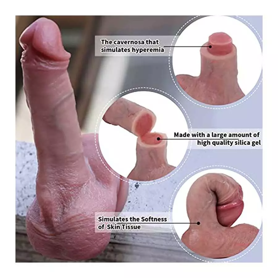 hyper realistic dildo 6.77 Inch Realistic Dildo, Liquid Silicone with Suction Cup， Ultra Soft Lifelike Thick Anal Dildos G spot 