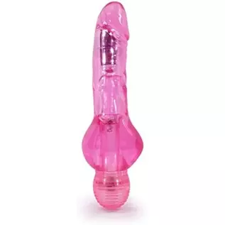 Eden 6.5" Beginner Vibrating Waterproof Multispeed Vibrating Dildo (Pink)