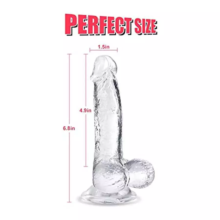 UTIMI Realistic Dildo Sex Toys - 6.8 Inch Body Safe Material G spot Adult Lifelike Dildo with Strong Suction Cup Penis for Men W