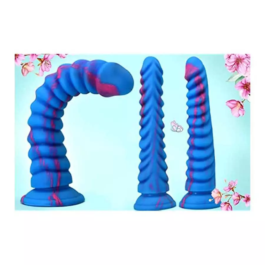 MEBAULT Realistic Dildo 8.58 Inch G-spot Dildo Silicone Ribbed Fake Penis with Strong Suction Cup and Lifelike Glans Sex Toys fo