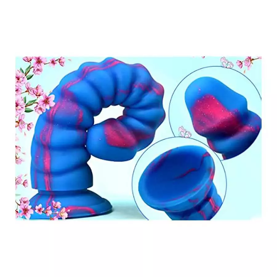 MEBAULT Realistic Dildo 8.58 Inch G-spot Dildo Silicone Ribbed Fake Penis with Strong Suction Cup and Lifelike Glans Sex Toys fo