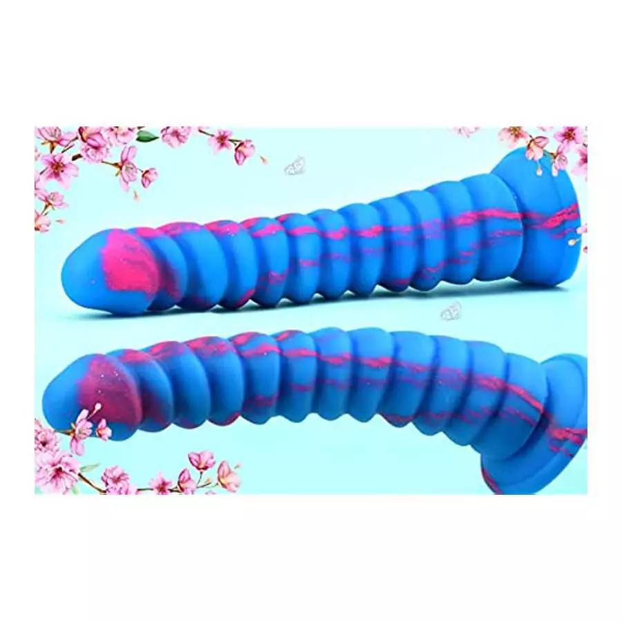 MEBAULT Realistic Dildo 8.58 Inch G-spot Dildo Silicone Ribbed Fake Penis with Strong Suction Cup and Lifelike Glans Sex Toys fo