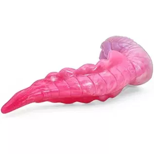 9.25 inch Realistic Long S-Shape Tentacle Dildo, Thick Pink Silicone Anal Plug Octopus Suction Cup Dildos for Women and Men Coup