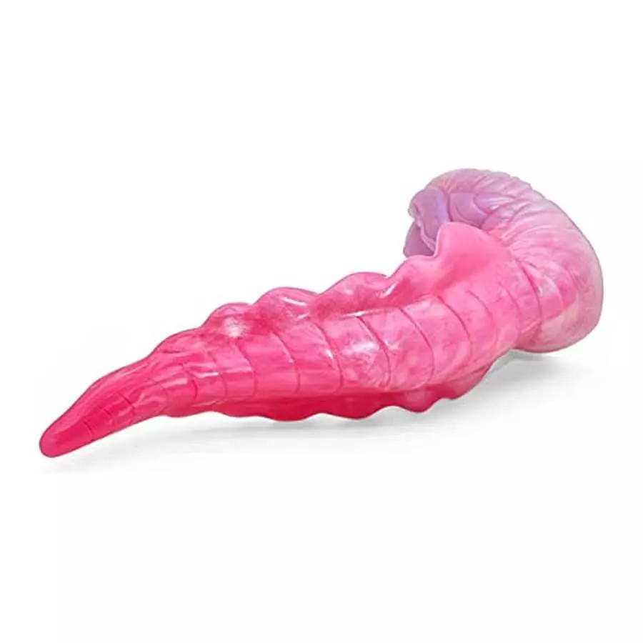 9.25 inch Realistic Long S-Shape Tentacle Dildo, Thick Pink Silicone Anal Plug Octopus Suction Cup Dildos for Women and Men Coup