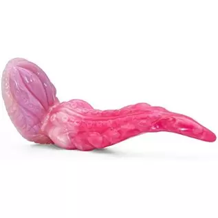 9.25 inch Realistic Long S-Shape Tentacle Dildo, Thick Pink Silicone Anal Plug Octopus Suction Cup Dildos for Women and Men Coup