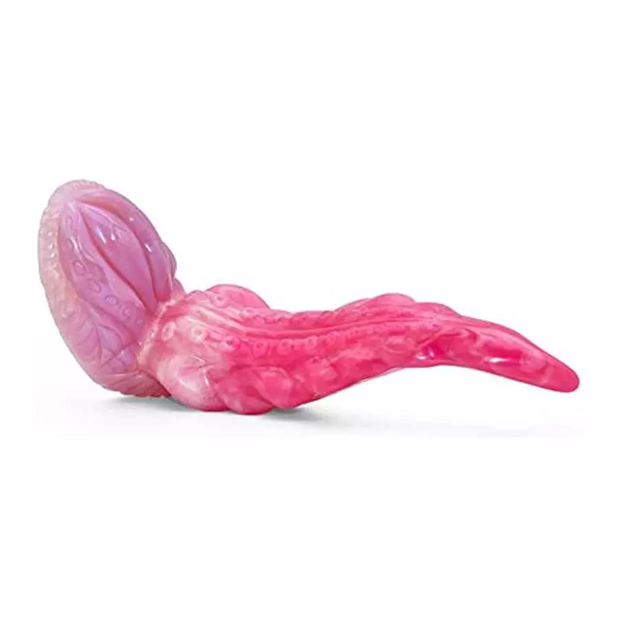 9.25 inch Realistic Long S-Shape Tentacle Dildo, Thick Pink Silicone Anal Plug Octopus Suction Cup Dildos for Women and Men Coup