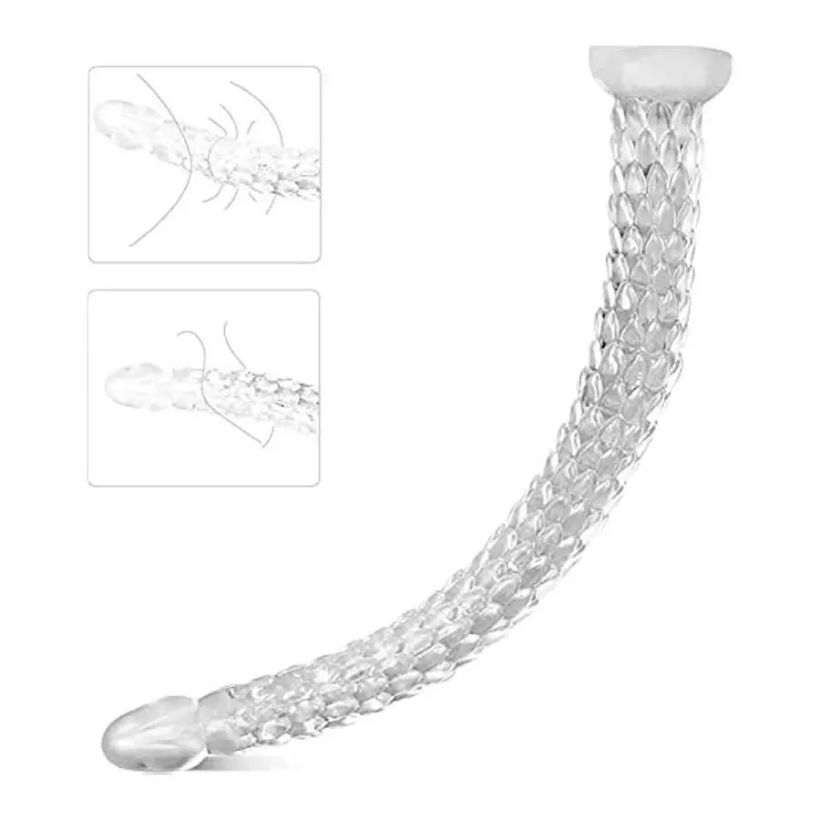 18.9 Inch Realistic Dildos Clear Dildo - G Spot Adult Sex Toy for Women Pleasure, 48cm Soft Body-Safe Material Jelly Dildo with