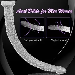 18.9 Inch Realistic Dildos Clear Dildo - G Spot Adult Sex Toy for Women Pleasure, 48cm Soft Body-Safe Material Jelly Dildo with