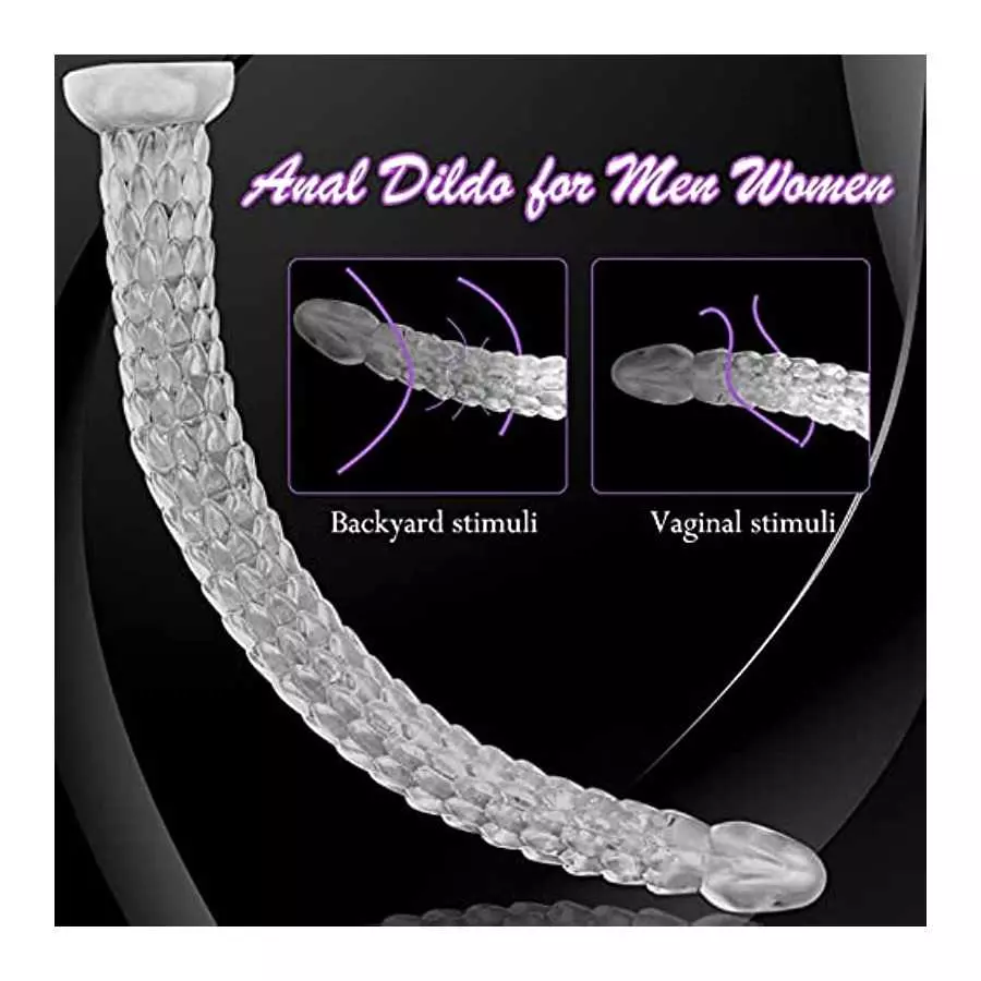 18.9 Inch Realistic Dildos Clear Dildo - G Spot Adult Sex Toy for Women Pleasure, 48cm Soft Body-Safe Material Jelly Dildo with