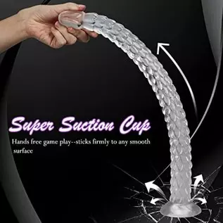 18.9 Inch Realistic Dildos Clear Dildo - G Spot Adult Sex Toy for Women Pleasure, 48cm Soft Body-Safe Material Jelly Dildo with