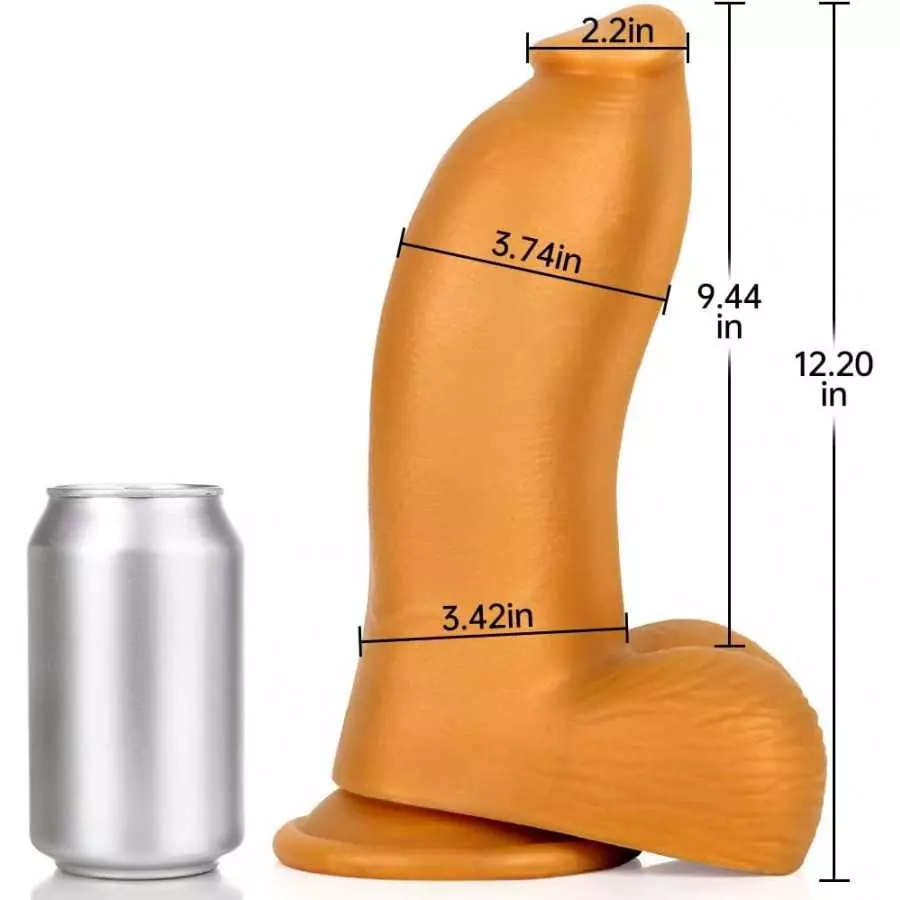 Realistic Dildo with Powerful Sucker Base, Liquid Silicone Thick Dildo Penis Soft Skin-Friendly G-Spot Giant Dildo with Thick an