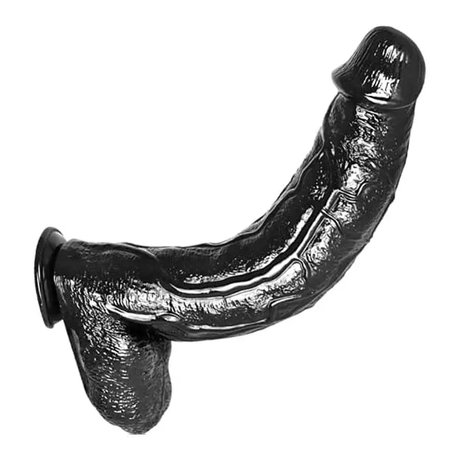 xofoco 43CM*8CM Huge Realistic Dildo Suction Cup Brown, Black