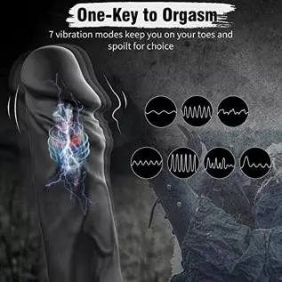 FIDECH 9.05" Realistic Dildo Vibrator Black and 9.8" Thrusting Dildo Vibrator Flesh