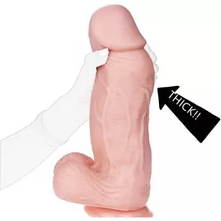 Super Huge Realistic Dildos 3.19inch Width Thick Dildo Toys with Suction Cup Huge Anal Dildos for Couple Men Women Gay Anal Play