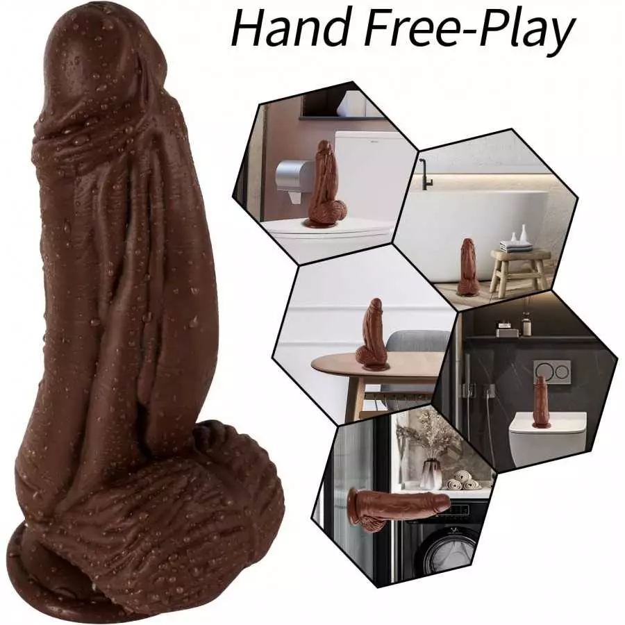 12.59" Handmade Silicone Realistic Dildo for Women, Lifelike Veins Huge Dildo with Strong Suction Cup Big Dildos for Hands-Free