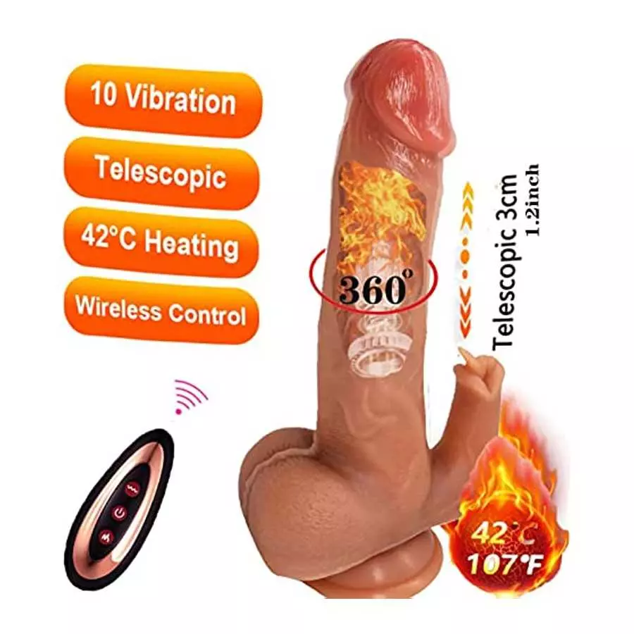 Thrusting Vibrating Dildo, Adult Sensory Toys Sex Dildo 360° Rotating 10 Mould Vibrator Penis 42° Heating Dildos Suction Cup Str