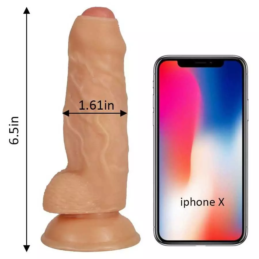 Ultra Realistic 6.5 Inch Dildo for Beginners with Strong Suction Cup,LUV-SPOT Men's Flexible Cock with Balls Lifelike Penis Anal