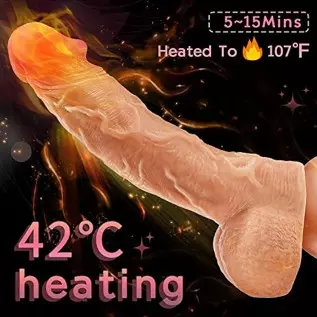 Thrusting Realistic Dildo 5 in 1 Vibrator with Remote Control, Lifelike Silicone Dildo Sex Toys for Women with Strong Suction Cu