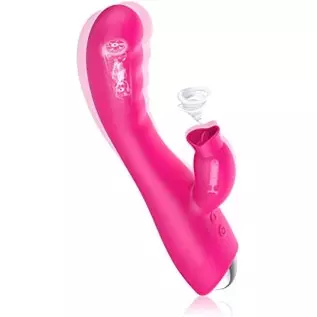 Licking and Sucking Toy Thrusting G Spot Rose for Women Waterproof Silent Pleasure Dual Motor Sucker Cordless Vibrator Soft Orga