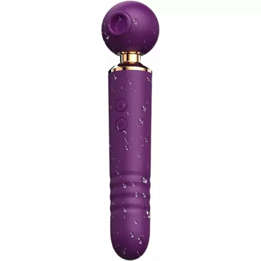 Tongue Mouth Sucking Sex Wand Massage Dildo (Purple) Tongue Mouth Sucking Sex Wand Massage Dildo (Purple)