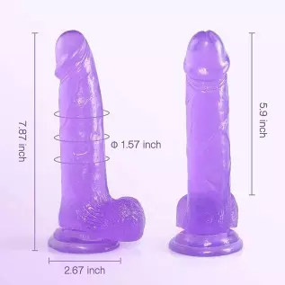 Realistic Dildos with Suction Cup Base for Hands-Free Play, 7.8 Inches Jelly Dildo, Adult Sex Toys for Female Vaginal G-spot & A Realistic Dildos with Suction Cup Base for Hands-Free Play, 7.8 Inches Jelly Dildo, Adult Sex Toys for Female Vaginal G-spot & A