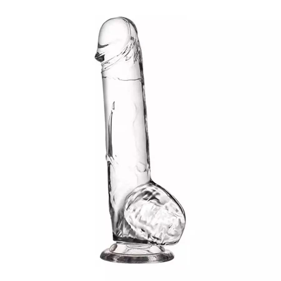 Realistic Dildo 9.5” Clear Suction Dildo Cup for Hands-Free for Women, Big Dildos for G-Spot Stimulation Dildos Anal Sex Toys fo