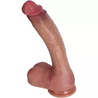 Double Layer Realistic Dildo Silicone Material No Any Smell Huge Penis Big Dick Large Cock Dong Strong Suction Cup 2 Balls G-spo