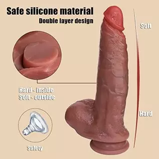 Sex Toys for Women Realistic Silicone Dildo with Realistic Penis Skin Touch Strong Suction Cup Dildos, Vaginal G-spot Stimulator