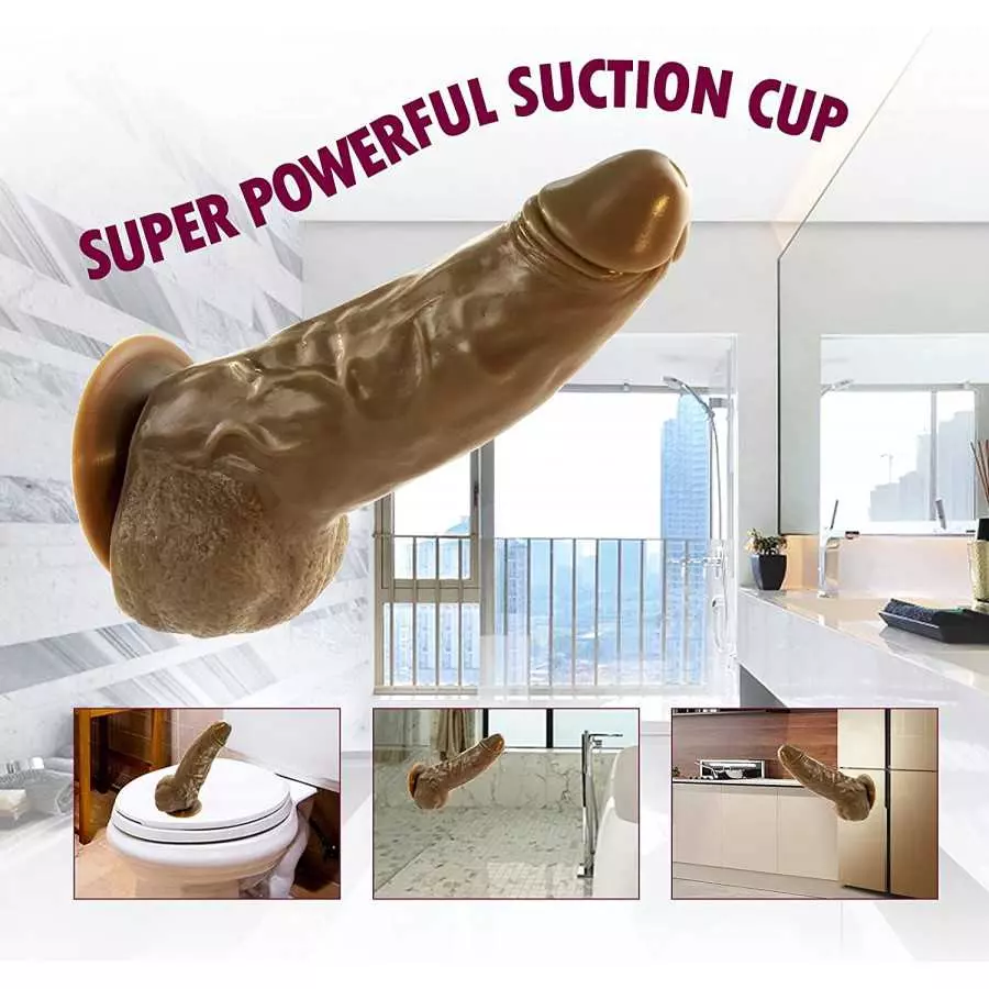 Realistic Dildo,Small Glans Big Thick Dildo with Strong Suction Cup for Women