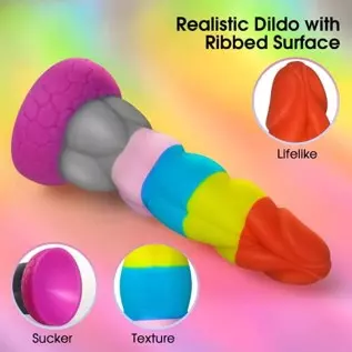 Realistic Monster Dildo for Women,8.5" Dragon Anal Dildos with Strong Suction Cup,Silicone G-Spot Stimulator for Hands-Free Play