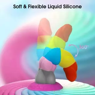 Realistic Monster Dildo for Women,8.5" Dragon Anal Dildos with Strong Suction Cup,Silicone G-Spot Stimulator for Hands-Free Play