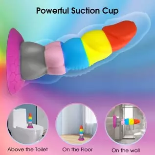 Realistic Monster Dildo for Women,8.5" Dragon Anal Dildos with Strong Suction Cup,Silicone G-Spot Stimulator for Hands-Free Play