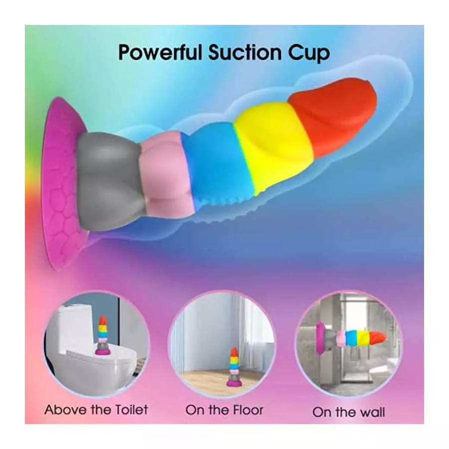 Realistic Monster Dildo for Women,8.5" Dragon Anal Dildos with Strong Suction Cup,Silicone G-Spot Stimulator for Hands-Free Play