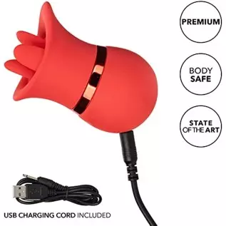 CalExotics French Kiss Suck and Play Interchangeable Set - Premium Rechargeable Travel Size Suction Vibrator - Luxury Adult Sex 