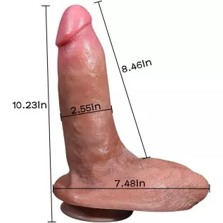 9.25 Inch Huge Realistic Dildo with Strong Suction Cup Liquid Silicone Anal Dildo Lifelike Penis for Vaginal and Anal Play Women