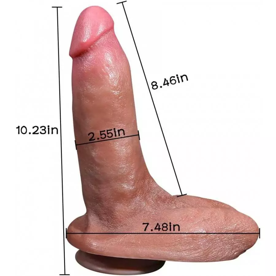 9.25 Inch Huge Realistic Dildo with Strong Suction Cup Liquid Silicone Anal Dildo Lifelike Penis for Vaginal and Anal Play Women
