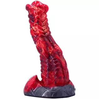 9.29 inch Realistic Thick Dragon Dildo with Suction Cup, Long Dog Black Silicone Anal Butt Plug Adult Sensory Toys Dildo for Wom
