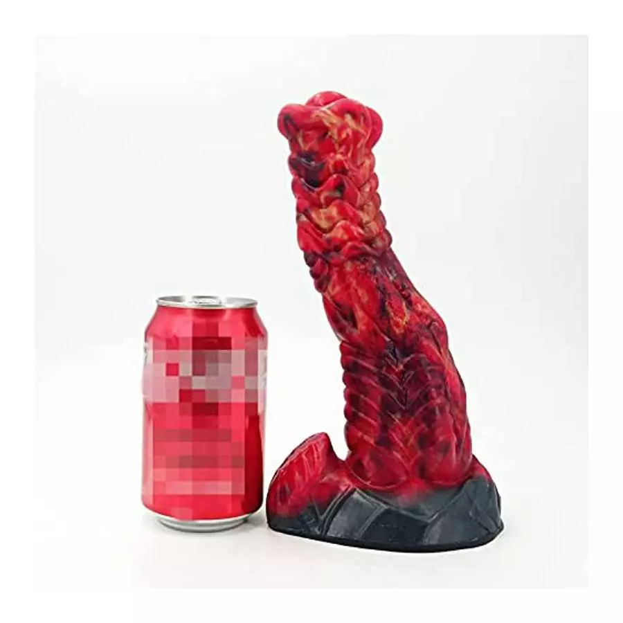 9.29 inch Realistic Thick Dragon Dildo with Suction Cup, Long Dog Black Silicone Anal Butt Plug Adult Sensory Toys Dildo for Wom