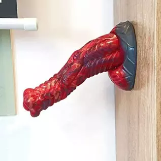 9.29 inch Realistic Thick Dragon Dildo with Suction Cup, Long Dog Black Silicone Anal Butt Plug Adult Sensory Toys Dildo for Wom
