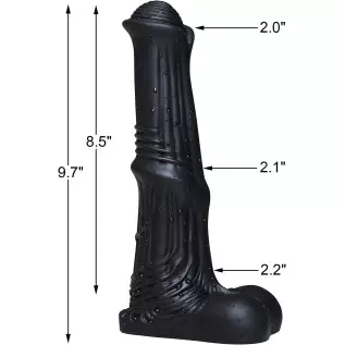 House Dildo - Liquid Silicone Material - No Any Smell - Adult Sex Toys - Vaginal G-spot - Animal Penis (Black)