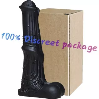 House Dildo - Liquid Silicone Material - No Any Smell - Adult Sex Toys - Vaginal G-spot - Animal Penis (Black)