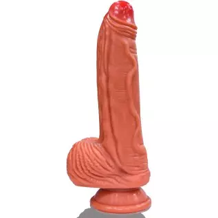 Realistic Dildo, Double Density Texture Silicone Dildo with Strong Suction Cup, Can be Used Hands-Free, Simulation Penis Can Sti