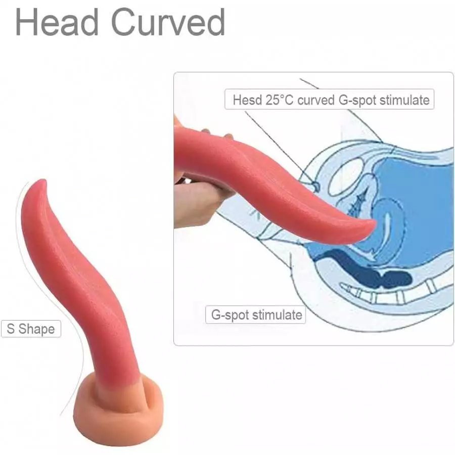 FST Tongue Lick Dildo, Clitoris G-Spot Stimulation, Extra Long Anal Plug Prostate Massager Anal Sex Toy for Men Women