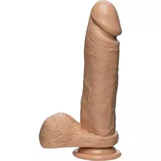 Doc Johnson The D - Perfect D - 8" with Balls - Firmskyn, Vanilla