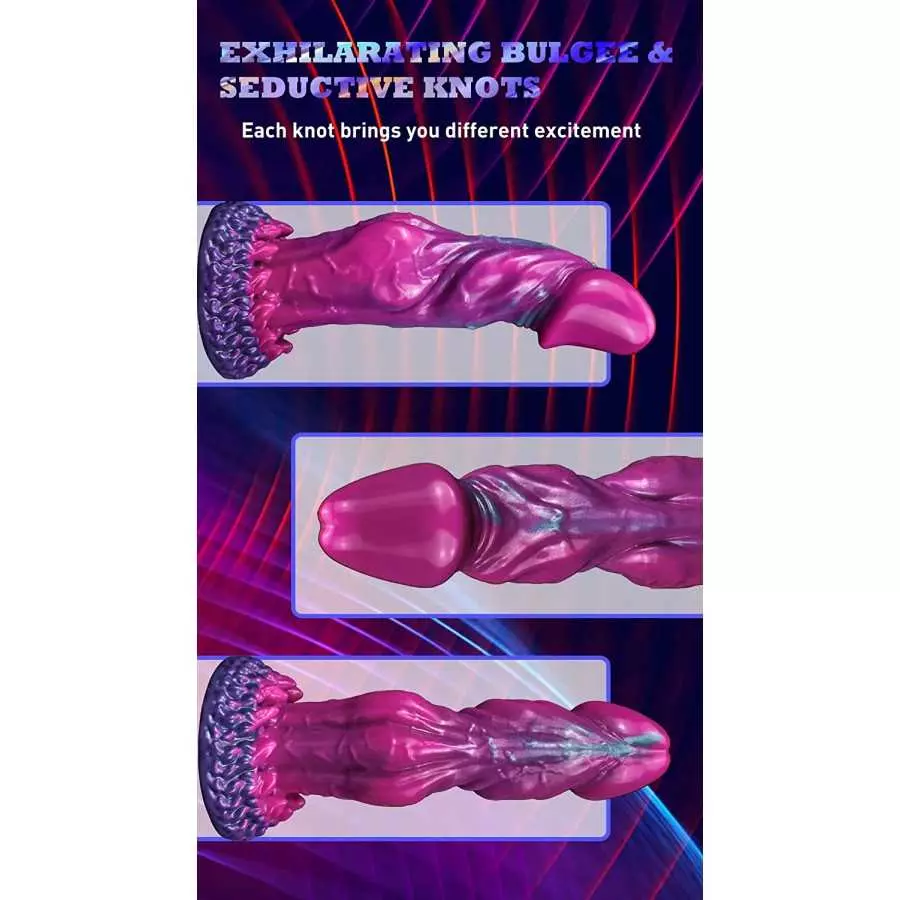 8.7in Fantasy G-spot Dildo, Body-Safe Realistic Silicone Dildo Big Penis with Strong Suction Cup, Laphwing Titan Flexible Dragon